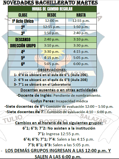 horario